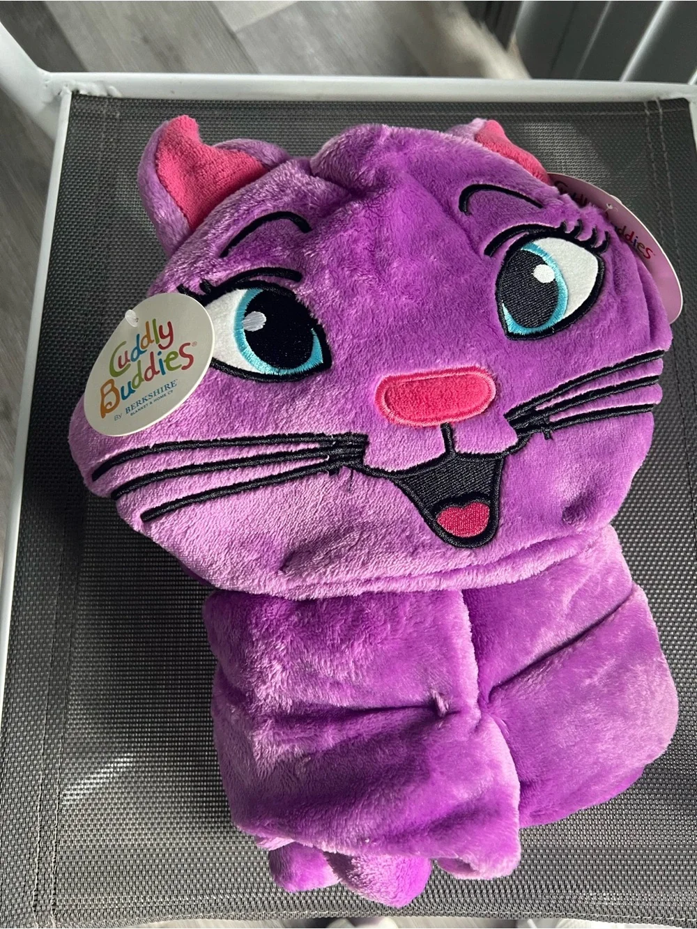 Purple Plush Cat Comfort Toy